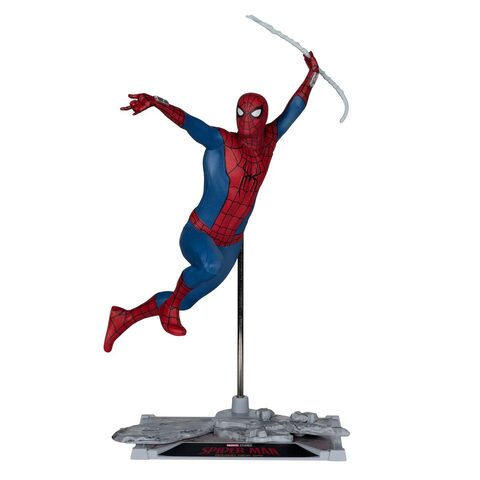 Pre-Order McFarlane Marvel Studios Wave 1 Spider-Man Brand New Day Spider-Man 110 Scale Posed Figure with Scene