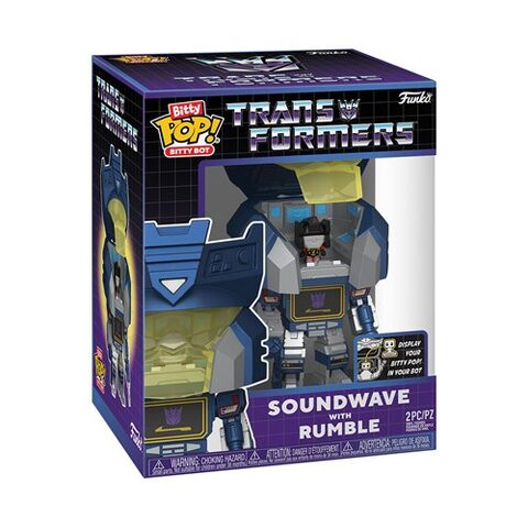 Funko POP Transformers Soundwave with Rumble Funko Bitty Pop Bitty Bot Vinyl Figure