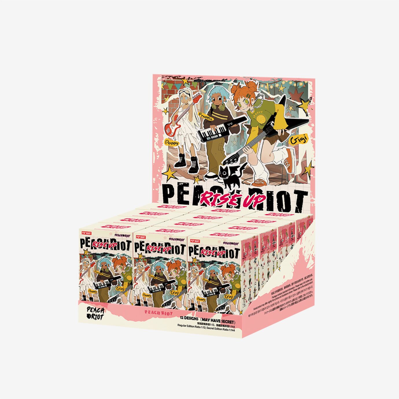 Gifts Greetings Pop Mart Peach Riot Rise Up Series Figures Full Tray