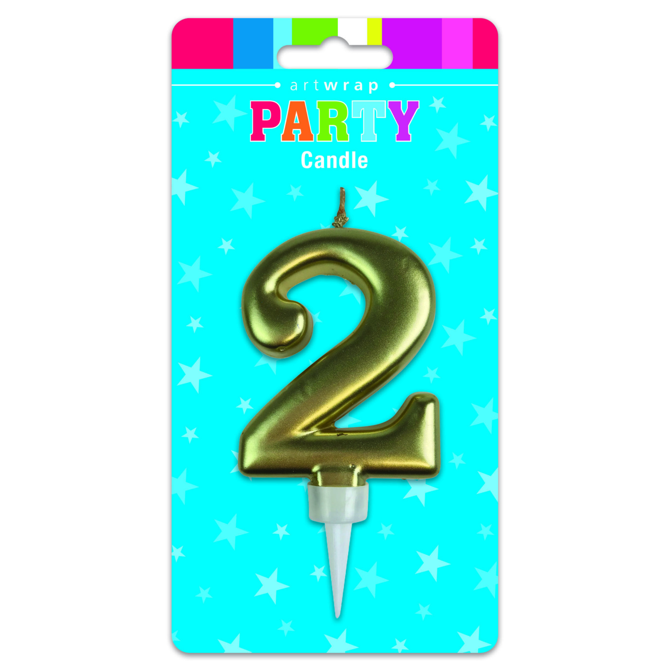 Gifts Greetings Artwrap Jumbo Party Gold Candle 2