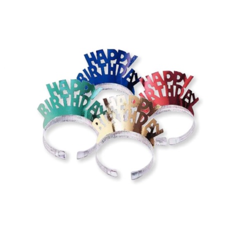 Creative Converting Happy Birthday Foil Tiaras