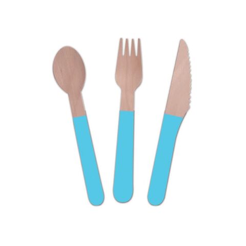 IG Design Wooden Cutlery - Blue