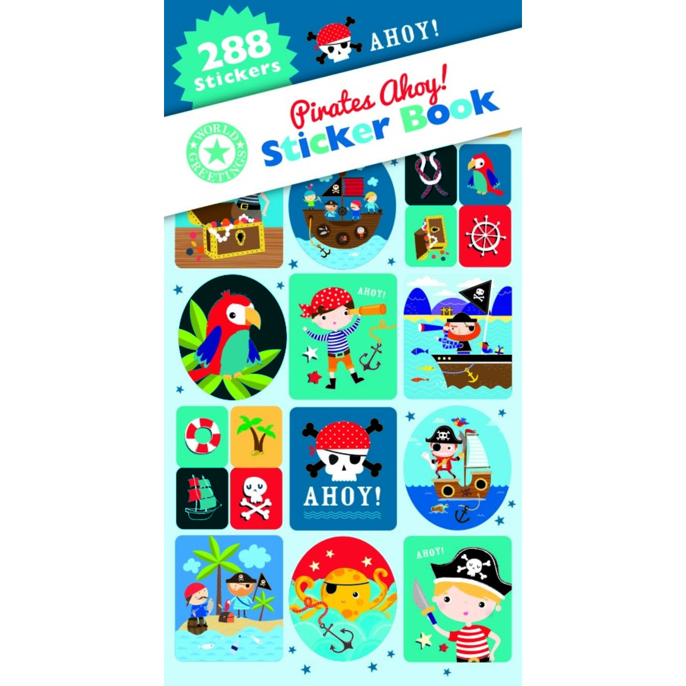 Gifts Greetings Artwrap Party Sticker Book Pirates Ahoy!