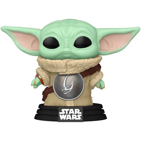Funko POP Star Wars The Mandalorian and Grogu Grogu with Crest Funko Pop Vinyl Figure 819