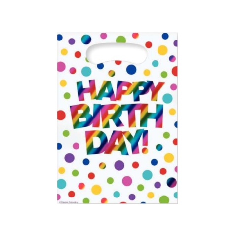 Creative Converting Rainbow Foil Birthday Loot Bags