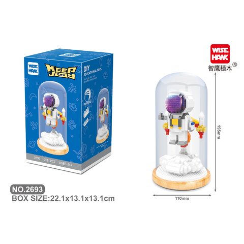 Wise Hawk Astronaut - 2693 Space Advanture Astronaut with Lift Off Rocket