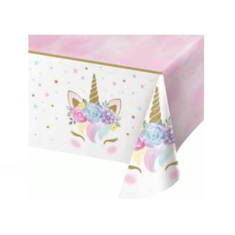 Creative Converting Plastic Tablecover - Unicorn Baby