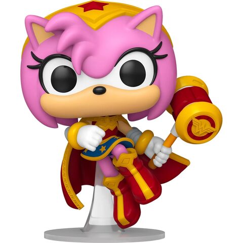Funko POP Justice League x Sonic the Hedgehog Amy as Wonder Woman Funko Pop Vinyl Figure 595