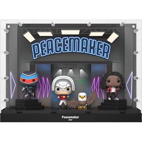 Pre-Order Peacemaker Introduction Vigilante Peacemaker Eagly Leota Deluxe Funko Pop Vinyl Moment 01