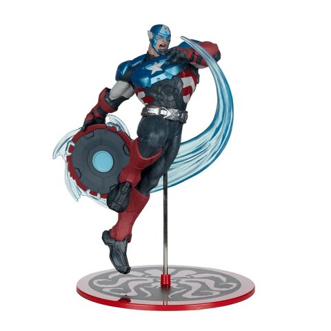 Pre-Order McFarlane Marvel Rivals Wave 1 Captain America 110 Scale Posed Figure with Scene