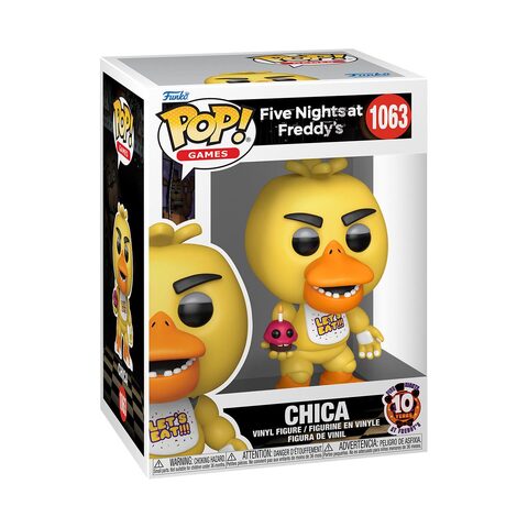 Pre-Order Funko Pop Five Nights at Freddys 10th Anniversary Chica Funko Pop Vinyl Figure 1063